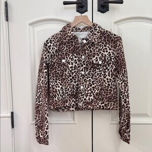 Leopard Print Bomber Jacket for Women